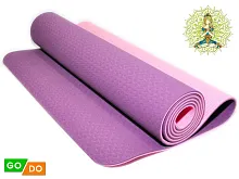 Коврик для йоги фитнеса (розовый) GO DO :TRE-6ММ