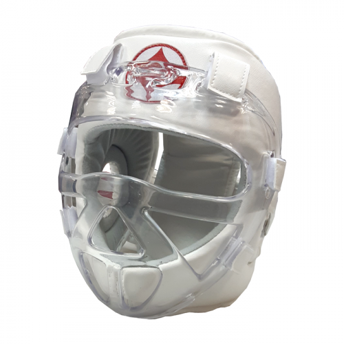 Шлем для каратэ со съёмной пластиковой маской 35-07 фото 2