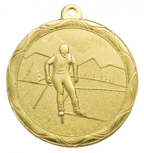 Медаль тематическая Лыжи 50 мм MZ 82-50