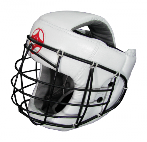 Шлем для каратэ с маской №2 (кожа)