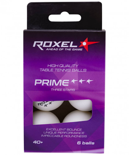 Мяч для настольного тенниса 3* Prime 6 шт Roxel