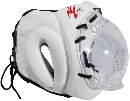 Шлем с маской для Косики каратэ КРИСТАЛЛ-1 шнуровка Рэй-Спорт фото 3