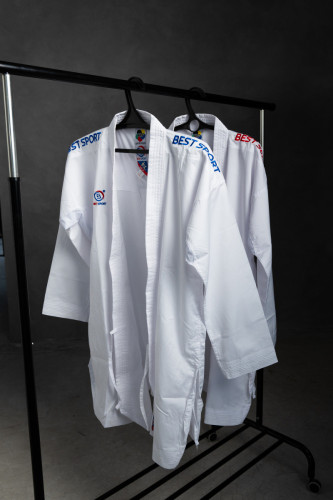 Кимоно для каратэ (2 куртки) OKAMI 2415 WKF Bestsport