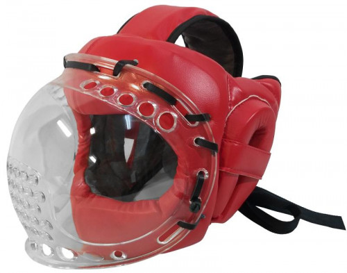 Шлем с маской для кудо КРИСТАЛЛ-2 на шнуровке Рэй-Спорт