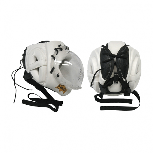 Шлем с маской для кудо КРИСТАЛЛ-2 шнуровка Рэй-Спорт фото 2